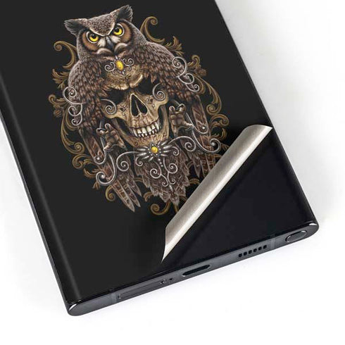 Skull and Owl by Sarah Richter Galaxy Skins